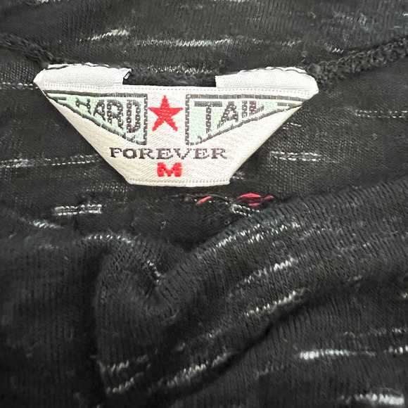 NWOT $100 Hard Tail Forever Sheer Cowl Neck Top Sz M - Picture 3 of 3